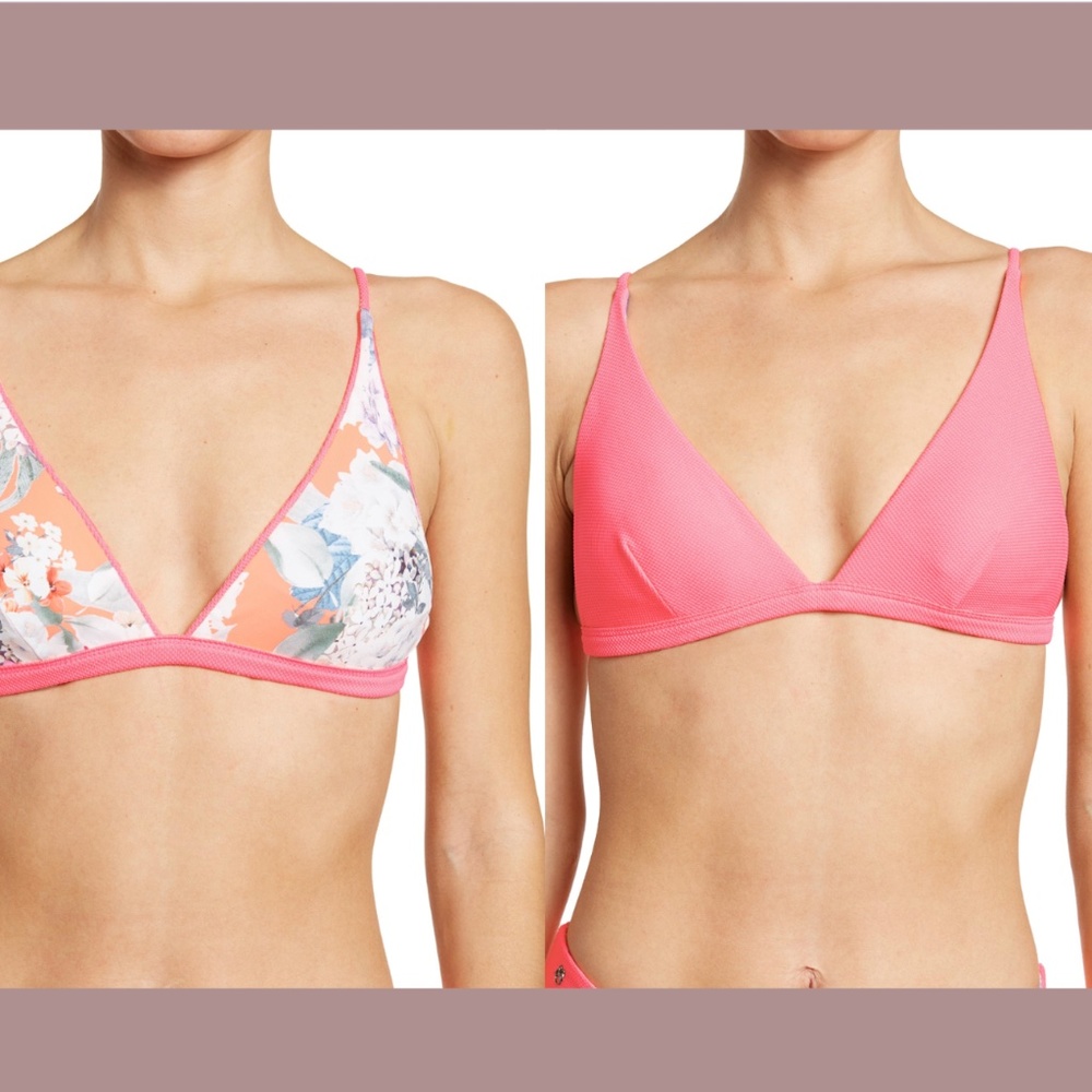 NWT Maaji [ Medium ] New Mandarin Ivy Fixed Triangle‎ Bikini Top
